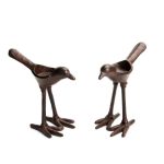 Bougeoir en métal forgé avec design pattes d'oiseau