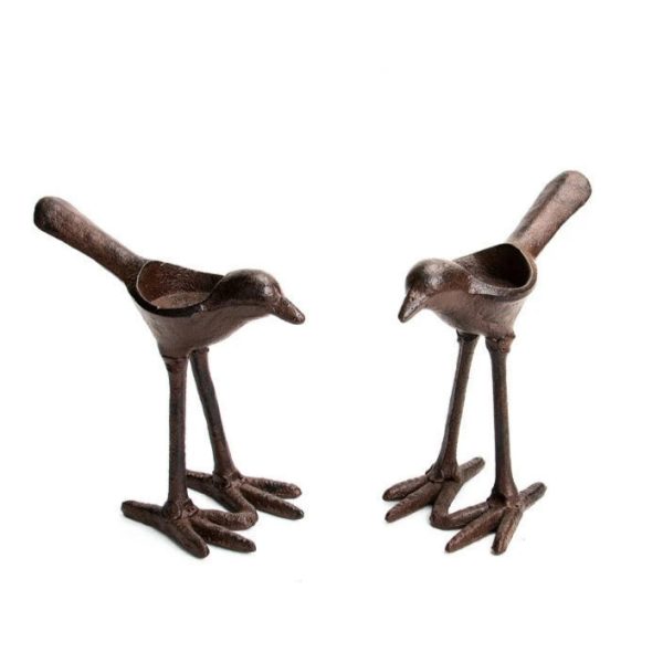 Bougeoir en métal forgé avec design pattes d'oiseau