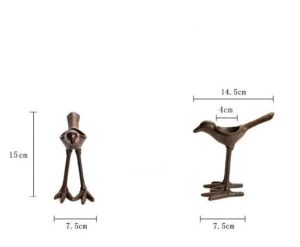 Support de bougie en fonte, style pattes d'oiseau