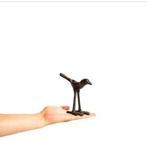 Bougeoir artistique en fer forgé, motif pattes d'oiseau