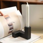 Élégant bougeoir en céramique pour décoration intérieure