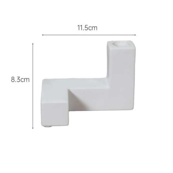 Bougeoir céramique unique aux lignes géométriques