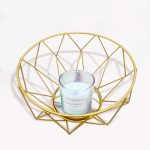 Bougeoir doré géométrique élégant et moderne