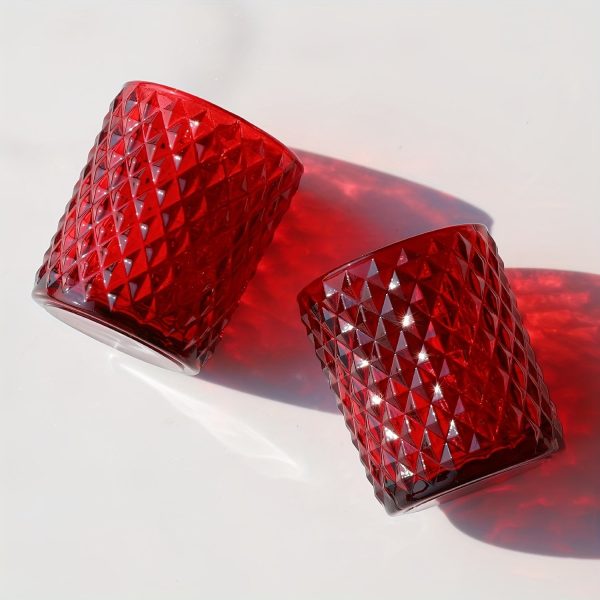 Gobelets rouges pour bougies - Pack de 12