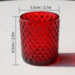 Bougeoirs en verre pour ambiance chaleureuse - Rouge