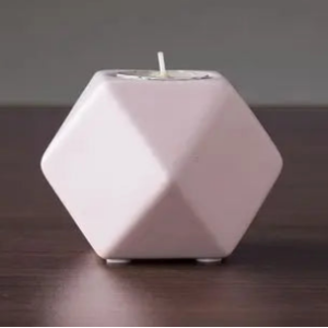 Bougeoirs en céramique, forme hexagonale moderne