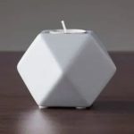 Décoration en céramique : bougeoirs hexagonaux x2