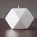 Bougeoirs en céramique, design hexagonal élégant