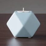 Ensemble de bougeoirs hexagonaux en céramique décoratifs