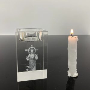 Élégant bougeoir en verre pour ambiance spirituelle