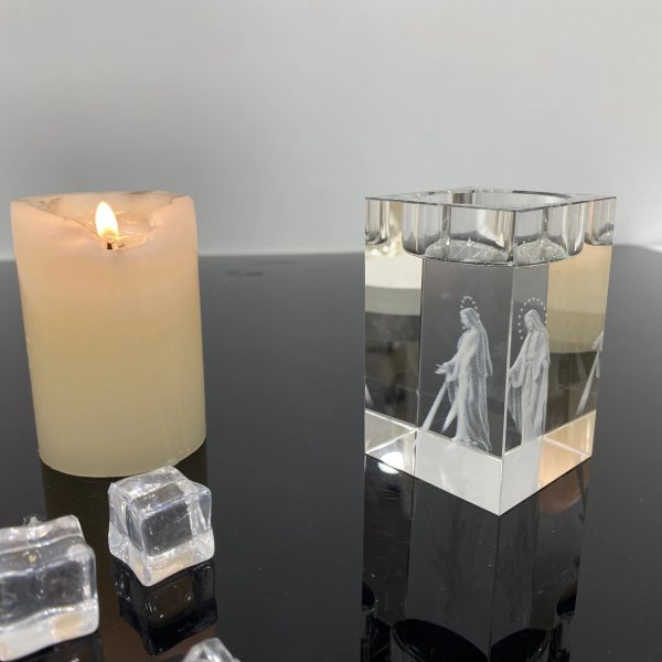 Verre décoratif avec effet holographique chrétien