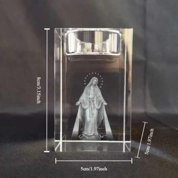 Bougeoir moderne en verre pour intérieur sacré