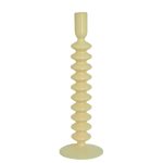 Accessoire déco : bougeoir en verre jaune