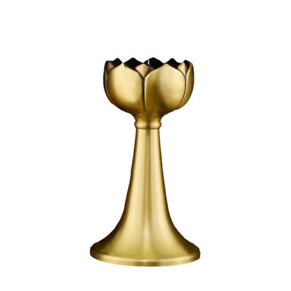 Accessoire de méditation : bougeoir en laiton pour ambiance zen