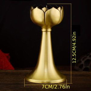 Bougeoir spirituel en laiton, parfait pour rituels et décorations