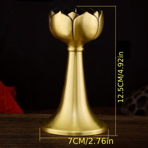 Bougeoir spirituel en laiton, parfait pour rituels et décorations