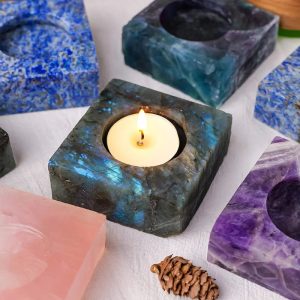 Bougeoir en pierre pour ambiance zen