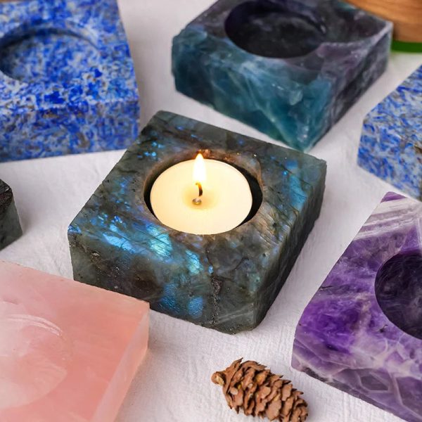 Bougeoir en pierre pour ambiance zen