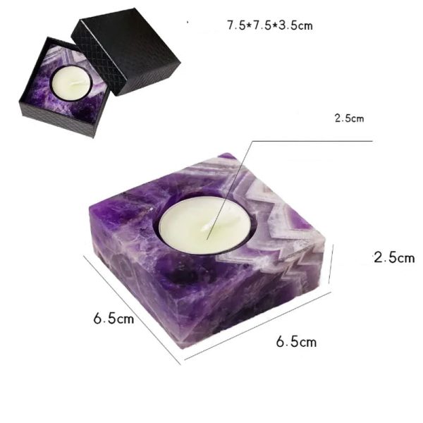 Éclairage spirituel : bougeoir lithothérapie