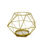 Bougeoir doré au design géométrique élégant