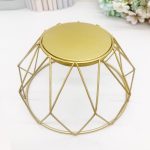 Accessoire décoratif en losange doré pour bougies
