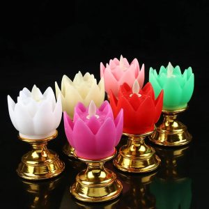 Bougeoir Lotus LED pour ambiance spirituelle