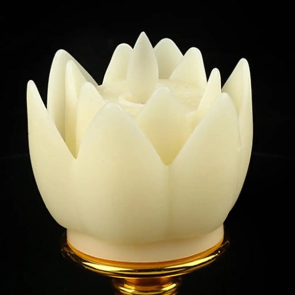 Bougeoir Lotus spirituel avec technologie LED