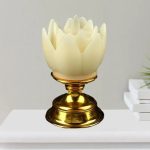 Bougeoir décoratif Lotus avec éclairage doux
