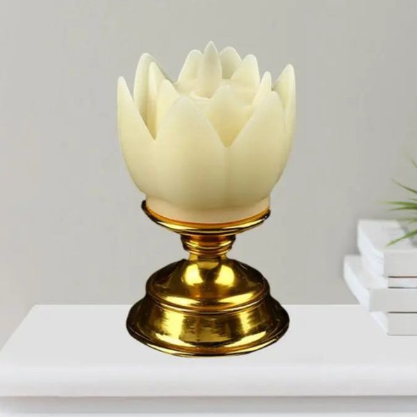 Bougeoir décoratif Lotus avec éclairage doux