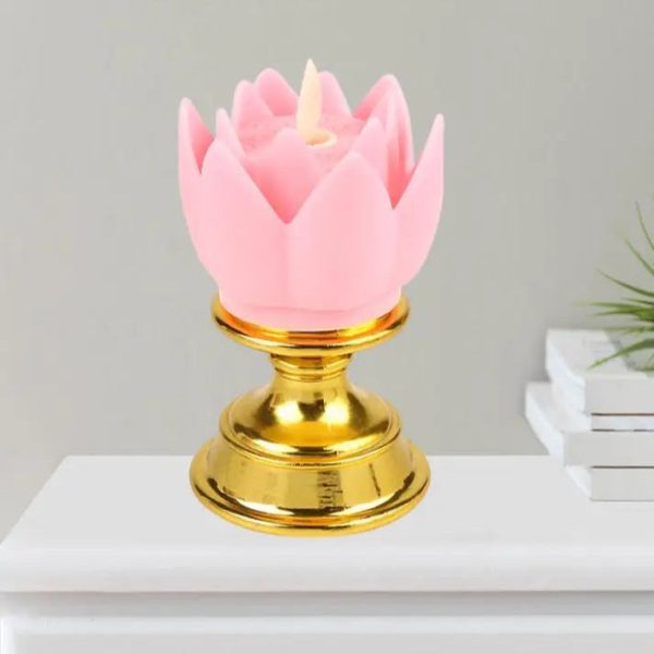 Bougeoir LED Lotus pour atmosphère zen