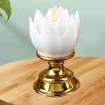 Élégant bougeoir Lotus avec lumière d'ambiance