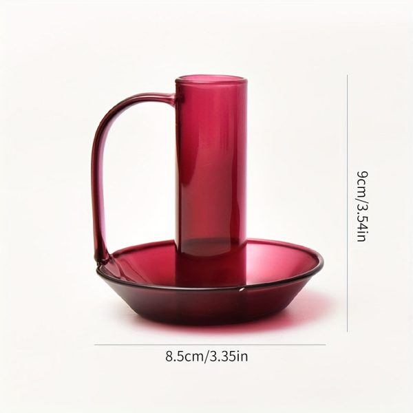 Bougeoir à main en verre, une touche de couleur pour votre déco