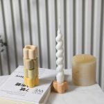 Bougeoir en céramique avec motif floral