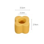 Mini bougeoir céramique avec motif de fleur