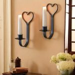 Bougeoir mural en forme de cœur