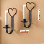 Accessoire mural pour bougie, style cœur