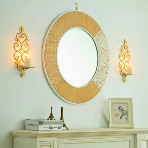 Accessoire mural doré pour bougies décoratives