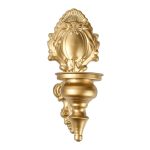 Bougeoir mural doré au design baroque chic