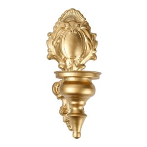 Bougeoir mural doré au design baroque chic