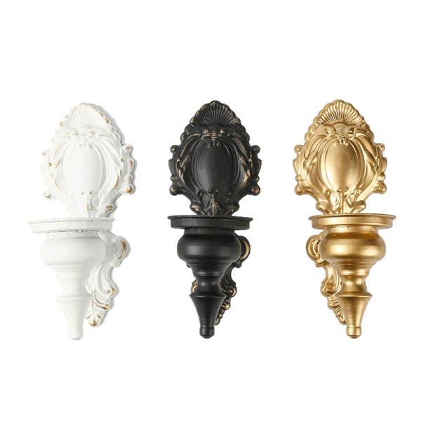 Bougeoir mural doré, touche vintage baroque moderne