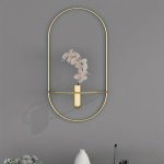 Bougeoir mural doré élégant pour décoration intérieure