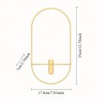 Bougeoir mural en métal doré au design contemporain