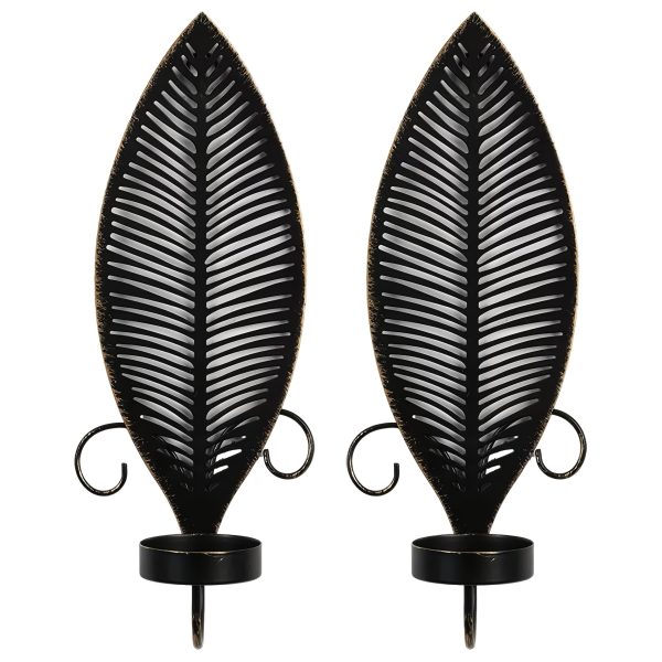 Accessoire mural doré pour bougies décoratives