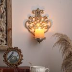 Bougeoir mural doré design Renaissance