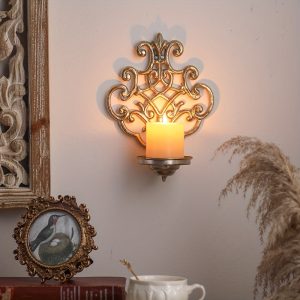 Bougeoir mural doré design Renaissance
