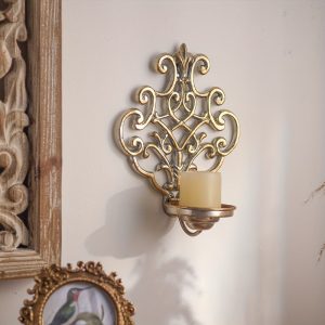 Bougeoir mural or classique et raffiné