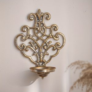 Bougeoir mural doré pour une ambiance chic