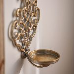 Bougeoir mural Renaissance, style doré sophistiqué