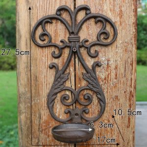 Support mural en fonte pour bougie, design classique