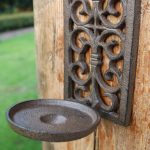 Accessoire mural en fonte pour bougies, style vintage